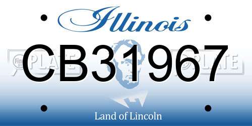 CB31967 Illinois License Plate