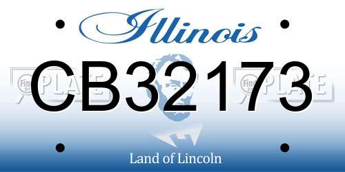 CB32173 Illinois License Plate