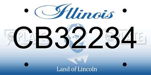 CB32234 Illinois License Plate