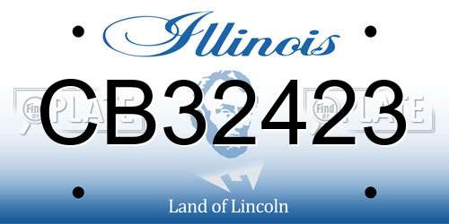 CB32423 Illinois License Plate