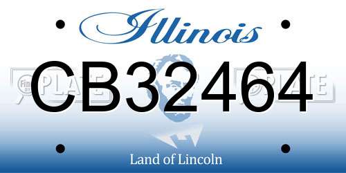CB32464 Illinois License Plate