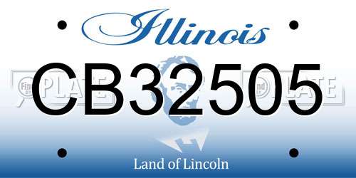CB32505 Illinois License Plate