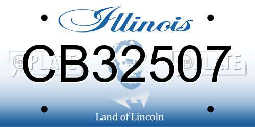 CB32507 Illinois License Plate