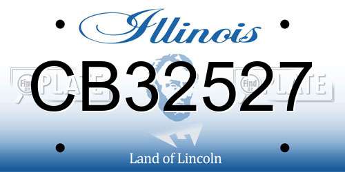 CB32527 Illinois License Plate