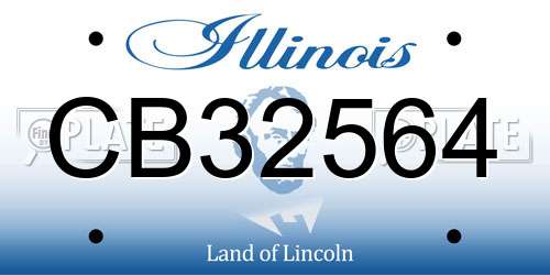 CB32564 Illinois License Plate