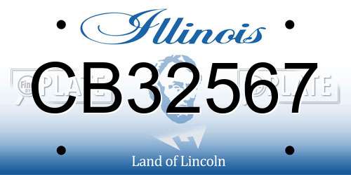 CB32567 Illinois License Plate