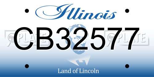 CB32577 Illinois License Plate