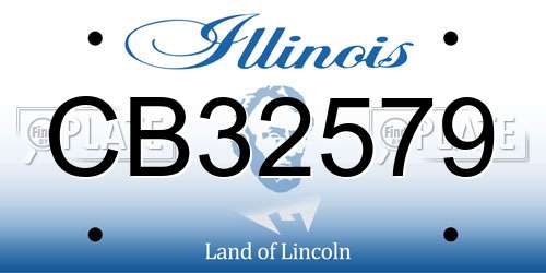 CB32579 Illinois License Plate