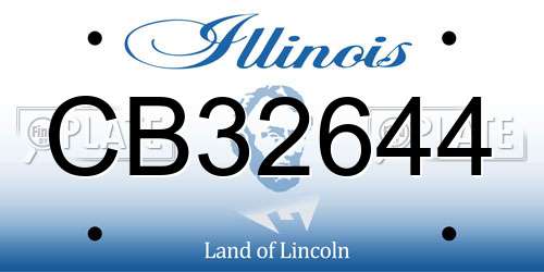 CB32644 Illinois License Plate