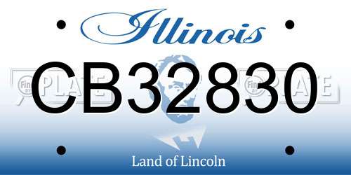 CB32830 Illinois License Plate