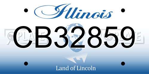 CB32859 Illinois License Plate