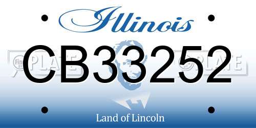 CB33252 Illinois License Plate