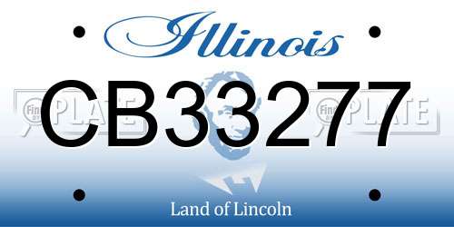 CB33277 Illinois License Plate