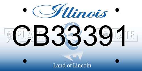 CB33391 Illinois License Plate