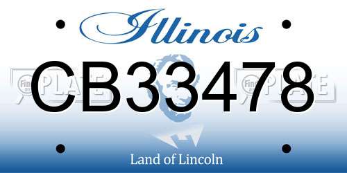 CB33478 Illinois License Plate