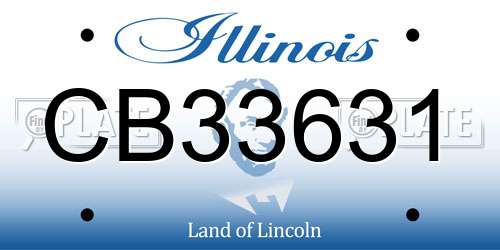 CB33631 Illinois License Plate