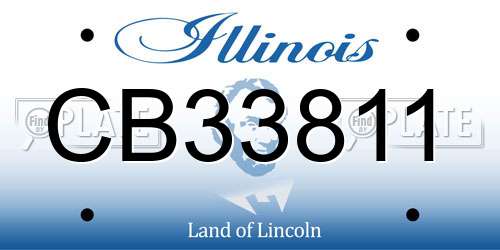 CB33811 Illinois License Plate