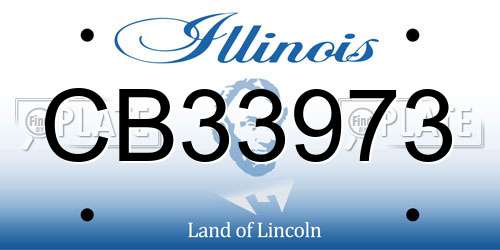 CB33973 Illinois License Plate