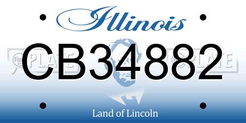 CB34882 Illinois License Plate