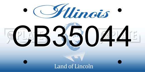 CB35044 Illinois License Plate