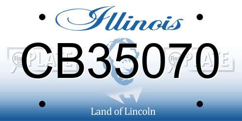 CB35070 Illinois License Plate