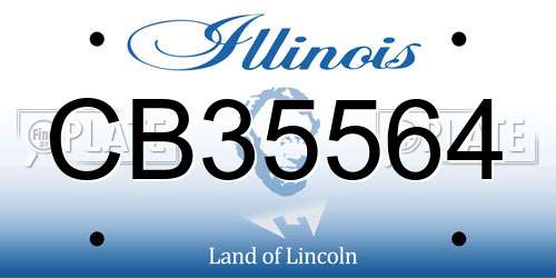 CB35564 Illinois License Plate