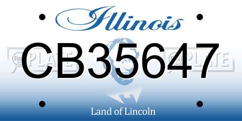 CB35647 Illinois License Plate