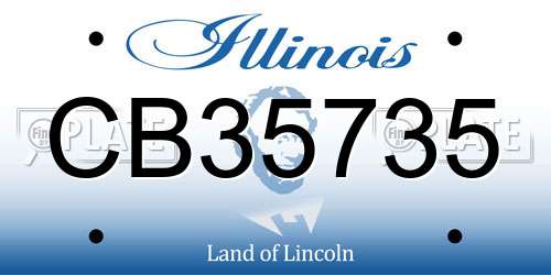 CB35735 Illinois License Plate
