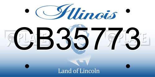 CB35773 Illinois License Plate