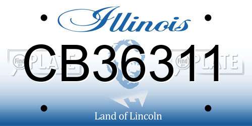 CB36311 Illinois License Plate