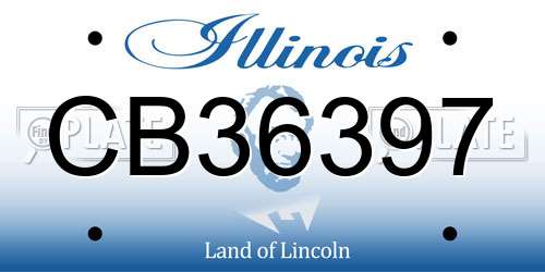 CB36397 Illinois License Plate