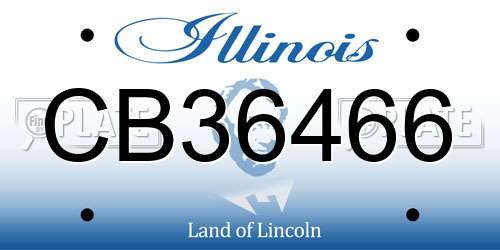 CB36466 Illinois License Plate