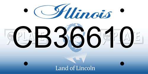 CB36610 Illinois License Plate