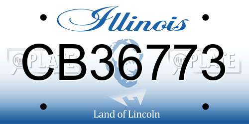 CB36773 Illinois License Plate
