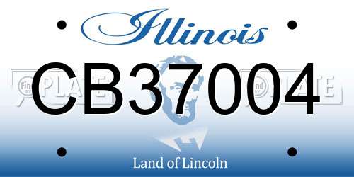 CB37004 Illinois License Plate