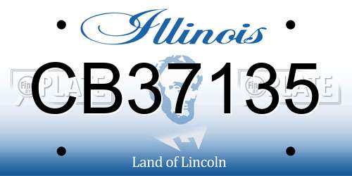CB37135 Illinois License Plate