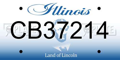 CB37214 Illinois License Plate