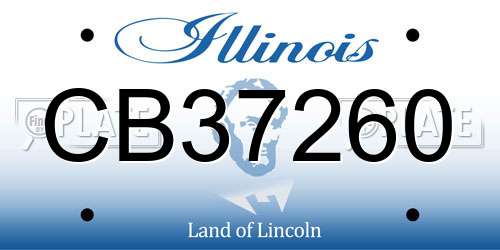 CB37260 Illinois License Plate
