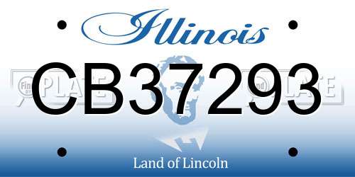 CB37293 Illinois License Plate
