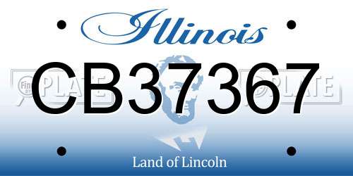 CB37367 Illinois License Plate