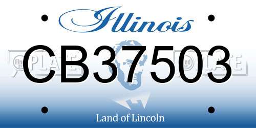 CB37503 Illinois License Plate