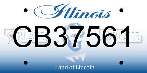 CB37561 Illinois License Plate