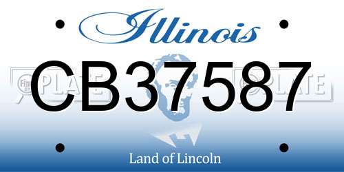 CB37587 Illinois License Plate