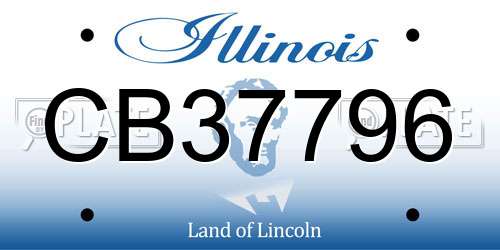 CB37796 Illinois License Plate