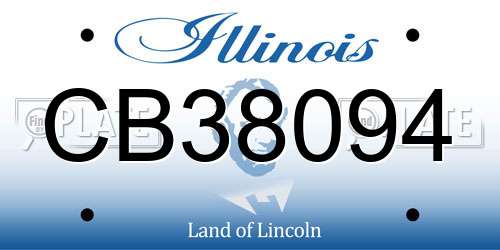 CB38094 Illinois License Plate