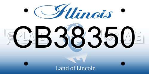 CB38350 Illinois License Plate