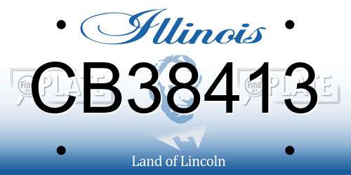 CB38413 Illinois License Plate