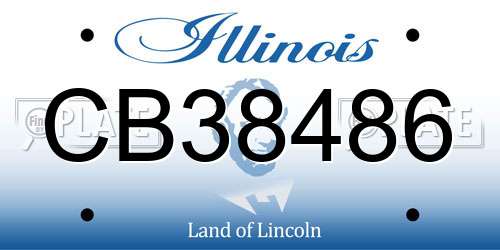 CB38486 Illinois License Plate