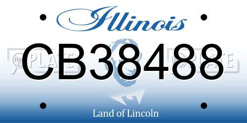 CB38488 Illinois License Plate