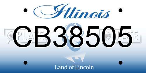 CB38505 Illinois License Plate